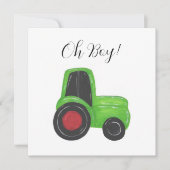 Traktor Baby Boy Dusche Einladung (Vorderseite)