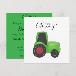 Traktor Baby Boy Dusche Einladung