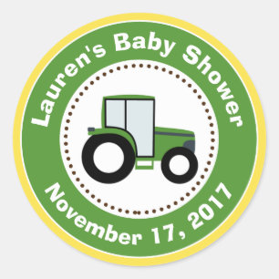 Traktor Baby Dusche Gefallen Aufkleber Traktor Boy