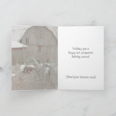 Traktor & Barn Weihnachtskarte Feiertagskarte (Innenseite)