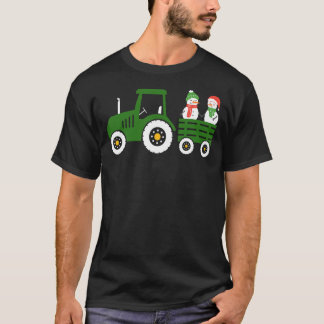 Traktor Bauer Weihnachts Kleinkind Kleinwagen Baue T-Shirt