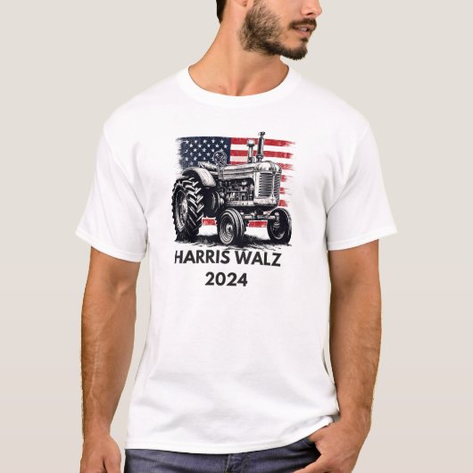 TRAKTOR-BAUERN FÜR HARRIS WALZ 2024 T-Shirt (Vorderseite)