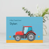 Traktor-Bauernhof-Fahrzeug danken Ihnen Dankeskarte (Stehend Vorderseite)