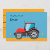 Traktor-Bauernhof-Fahrzeug danken Ihnen Dankeskarte (Vorne/Hinten)