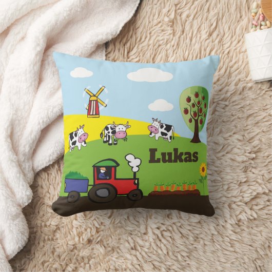 Traktor - Bauernhof | personalisierbares Kissen (Decke)