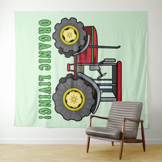 Traktor: Bio Leben! Wandteppich (Beispiel (Horizontal))