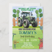 Traktor Birthday Party Einladung (Vorderseite)