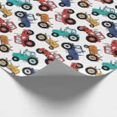 Traktor Birthday Party Geschenkpapier (Ecke)