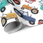 Traktor Birthday Party Geschenkpapier (Rolleneckpunkt)