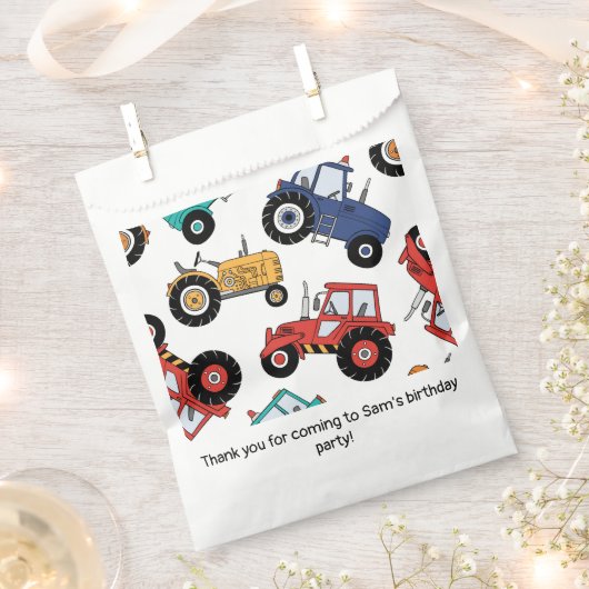 Traktor Birthday Party Geschenktütchen (Ausgeschnitten)