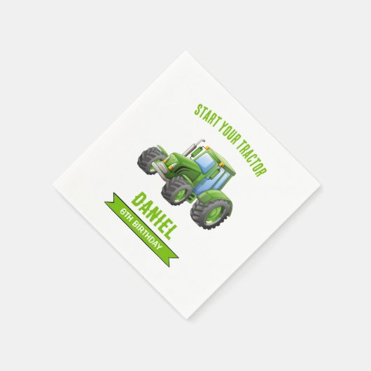 Traktor Birthday Party Serviette (Ecke)