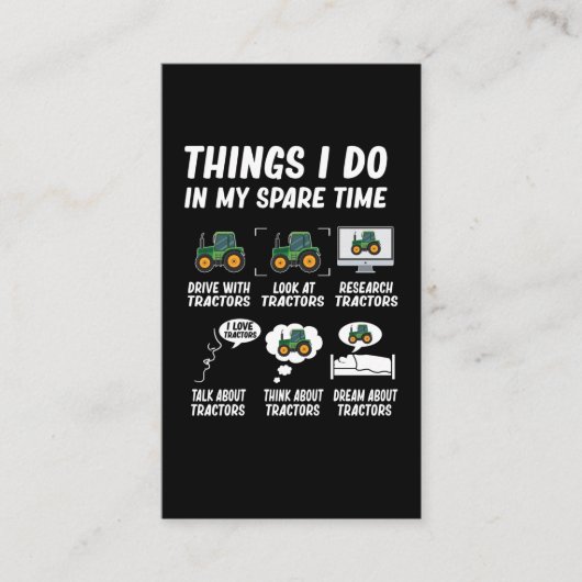 Traktor Boy Funny Farm Traktoren Visitenkarte (Vorderseite)