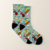Traktor, Bulldozer und Polka-Punkte Socken (Paar)