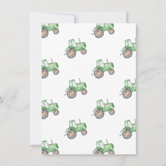 Traktor Danke Karte | Traktor Vielen Dank (Rückseite)
