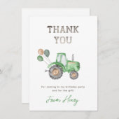 Traktor Danke Karte | Traktor Vielen Dank (Vorne/Hinten)