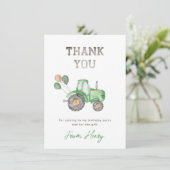 Traktor Danke Karte | Traktor Vielen Dank (Stehend Vorderseite)
