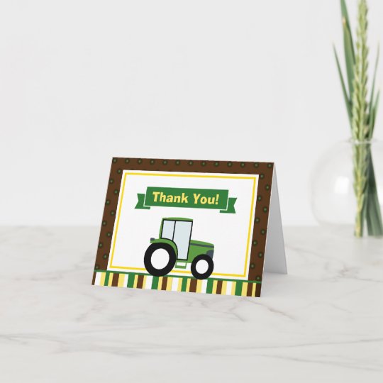 Traktor Dankeschon Karte Faltkarte Zazzle De
