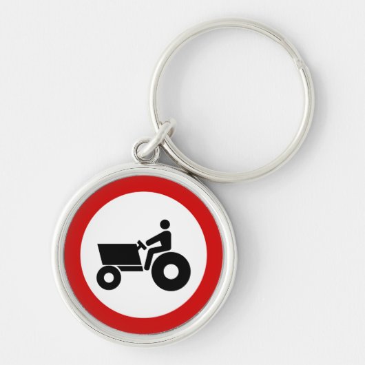 Traktor, der Zeichen bewirtschaftet Schlüsselanhänger (Vorne)