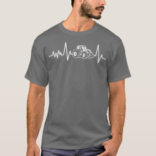 Traktor Driver Hearbeat Agriculture Bauer Fields T-Shirt
