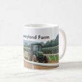 Traktor eggt Bahn, Landleben Kaffeetasse (VorderseiteRechts)