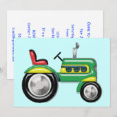 Traktor Einladung (Vorne/Hinten)