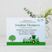 Traktor Einladungen zum Geburtstag (Stehend Vorderseite)