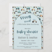 Traktor Farm Baby Dusche Einladung (Vorderseite)