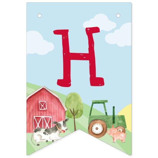 Traktor Farm Birthday Banner (Erste Fahne)