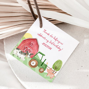 Traktor Farm Fevor Tags - Drei-I-E-I-O-Party Geschenkanhänger