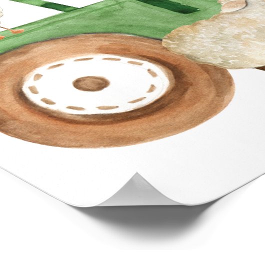 Traktor Farm Geburtstag Begrüßungszeichen Poster (Ecke)