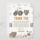 Traktor Farm Geburtstag Dankeskarte (Vorderseite)