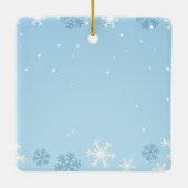 Traktor Frohe Weihnachtsnamen und Jahr Keramikornament (Rückseite)