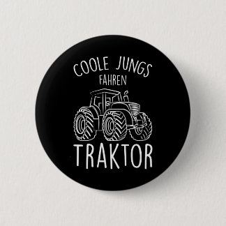 Traktor für coole Jungen Button