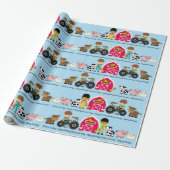 Traktor für Landtiere, das Alter des Namens des Ki Geschenkpapier (Ungerollt)