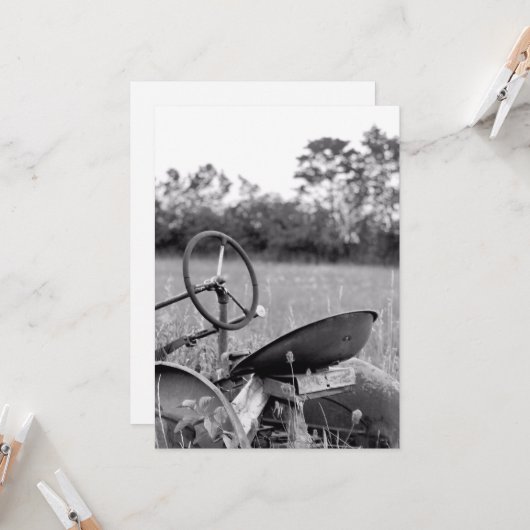 Traktor für Langgras Karte (Vorderseite/Rückseite Beispiel)