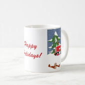 Traktor für Weihnachten Kaffeetasse (VorderseiteRechts)