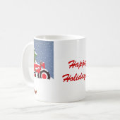 Traktor für Weihnachten Kaffeetasse (Vorderseite Links)