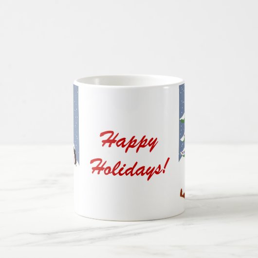 Traktor für Weihnachten Kaffeetasse (Mittel)