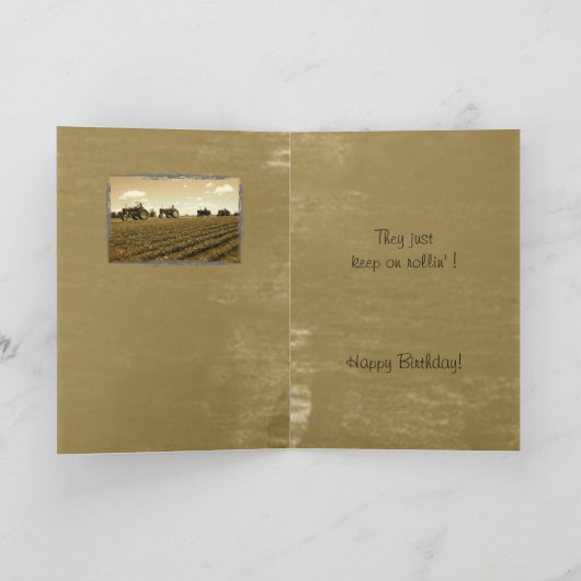 Traktor-Geburtstagskarte Karte (Innenseite)