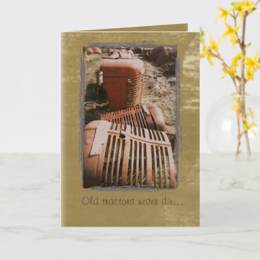 Traktor-Geburtstagskarte Karte (Gelbe Blume)