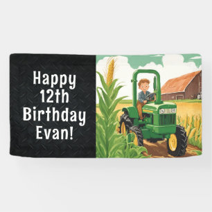 Traktor Happy Geburtstag landwirtschaftliche Gerät Banner