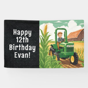 Traktor Happy Geburtstag landwirtschaftliche Gerät Banner