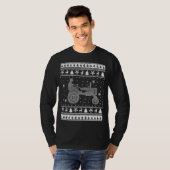Traktor-hässliche Weihnachtsstrickjacke T-Shirt (Vorne ganz)