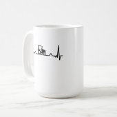 Traktor Heartbeat Landwirtschaft und Bauer Geschen Kaffeetasse (Vorderseite Links)