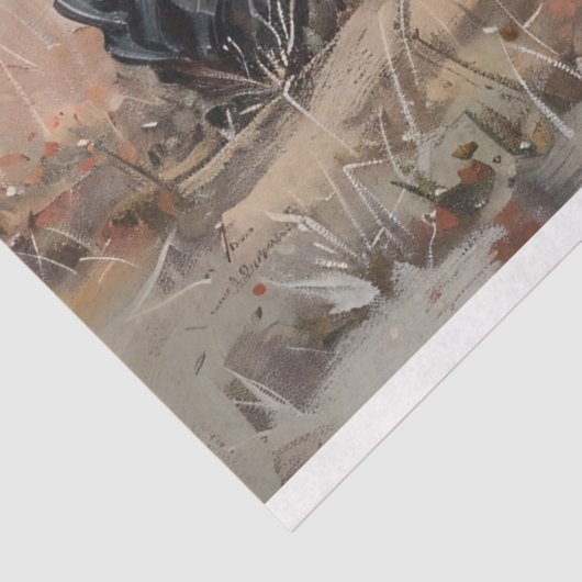 Traktor im Feld rustikale Entkopplung Seidenpapier (Ausschnitt)