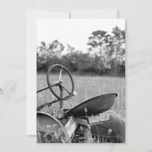 Traktor im hohen Gras Karte