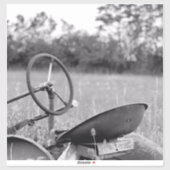 Traktor im Langgras Aufkleber (Blatt)