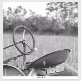 Traktor im Langgras Aufkleber