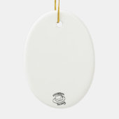 Traktor im Schnee Keramikornament (Hinten)