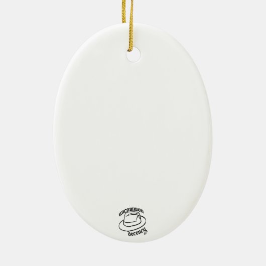 Traktor im Schnee Keramikornament (Hinten)